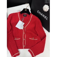 Good Product Discount Chanel Knit Cardigan CH121824 Red 2025