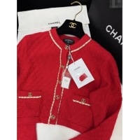 Most Popular Chanel Knit Cardigan CH121825 Red 2025