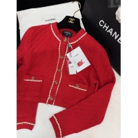 Most Popular Chanel Knit Cardigan CH121825 Red 2025