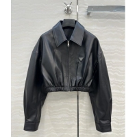 Luxury Discount Prada Lambskin Jacket P121828 Black 2025