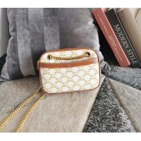 New Fashion Celine Patapans Small Bag in Triomphe Canvas and Calfskin 196252 White 2024