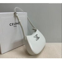 Shop Discount Celine Medium Tilly Bag in Shiny Calfskin 115702 White 2024