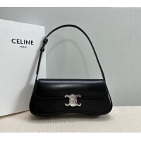 Best Quality Celine Medium Lola Shoulder bag in Shiny Calfskin 115533 Black 2024