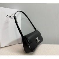 Best Quality Celine Medium Lola Shoulder bag in Shiny Calfskin 115533 Black 2024