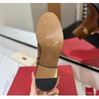 Good Looking Valentino VLogo Heel Ankle Boots 5.5cm in Calfskin and Canvas Brown VLTN121605 1216033