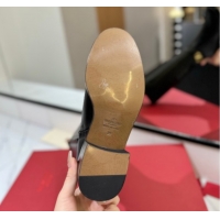 Popular Style Valentino VLogo Heel High Boots 5.5cm in Calfskin Leather Black VLTN121605 1216035