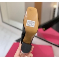 Top Design Valentino The Bold Edition VLogo Heel High Boots 9cm in Calfskin Leather Black VLTN121607 1216055