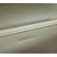 New Cheap Celine Triomphe Large Wallet in Shiny Calfskin 10E313 Olive Green 2024