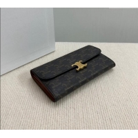 Inexpensive Celine Triomphe Canvas Large Wallet 10E312 2024