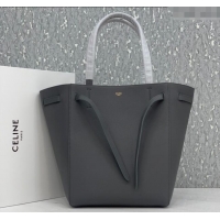 Best Price Celine Cabas Phantom Small Tote Bag in Supple Grained Calfskin 180544 Dark Grey 2024