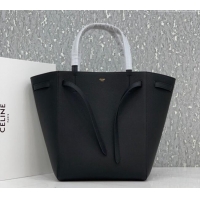 Best Price Celine Cabas Phantom Small Tote Bag in Supple Grained Calfskin 180544 Black 2024