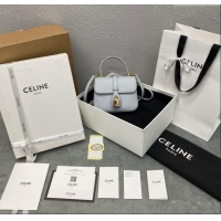 New Cheap Celine Mini TABOU Shoulder Bag in Smooth Calfskin 100343 Light Blue 2024 Top
