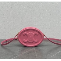 Discount Celine TRIOMPHE Oval Bag in Smooth Calfskin 198604 Pink 2024 Top