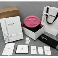 Discount Celine TRIOMPHE Oval Bag in Smooth Calfskin 198604 Pink 2024 Top