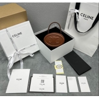 Well Crafted Celine TRIOMPHE Oval Top Handle Bag in Smooth Calfskin 198613 Brown 2024 Top