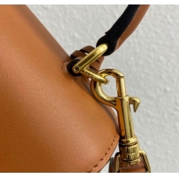 New Cheap Celine Small 16 Bag in Calfskin with Two Strap 188003 Tan 2024 (Top)