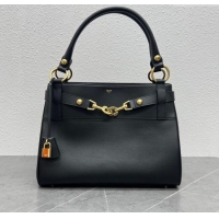 Promotional Celine Medium ANNABEL Bag in Supply Calfskin 113343 Black 2024 (Top)