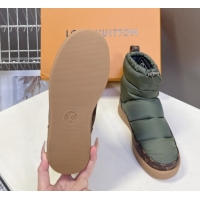 Good Quality Louis Vuitton LV Cloud Ankle Boots Sneaker in Nylon and Monogram Canvas Green 1AIVJ7 1021085