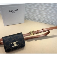 Best Price Celine Trapeze Triomphe Canvas Card Wallet Pouch Belt 0708 2024