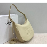 Spot Bulk Celine Small Heloise Hobo Bag in Supple Calfskin 117253 Light Stone Grey 2024