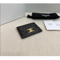 Best Price Celine Card Holder Wallet in Triomphe Canvas 10L832 Brown 2024