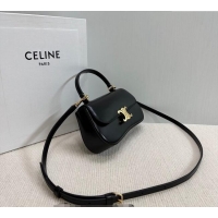 Inexpensive Celine Teen Lola Shoulder bag in Shiny Calfskin 119533 Black 2024