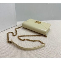 Well Crafted Celine Wallet on Chain Mini Bag Triomphe in Shiny Calfskin 10L033 Pale Stone 2024