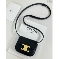 Good Product Celine Mini Claude in Shiny Calfskin 101513 Black 2024