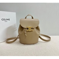 Luxury Discount Celine Backpack Bonnie Bag in Smooth Calfskin 118703 Beige 2025
