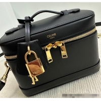 Buy Classic Celine Vanity Bag in Natural Calfskin 119463 Black 2025