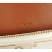 Market Sells Celine Wallet on Strap Mini Bag in Triomphe Canvas and Lambskin 10D852 White 2025