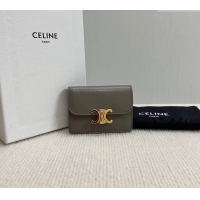 Good Looking Celine Triomphe Card Case Wallet 10L583 Grey 2025