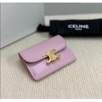 Spot Bulk Celine Triomphe Card Case Wallet 10L583 Pink 2025