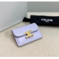 Modern Classic Celine Triomphe Card Case Wallet 10L583 Purple 2025