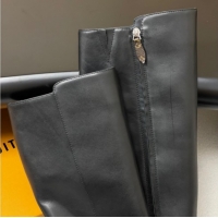 Duplicate Louis Vuitton Legacy Heel High Boots 9.5cm in Calf Leather Black 1AIEUG 1021101