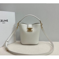 Fashion Discount Celine Small Bucket Bag Louise in Smooth Calfskin 119173 White 2025