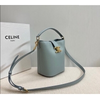 Low Cost Celine Small Bucket Bag Louise in Smooth Calfskin 119173 Ice Blue 2025
