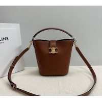 Classic Discount Celine Small Bucket Bag Louise in Smooth Calfskin 119173 Brown 2025