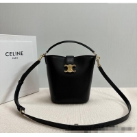 Modern Classic Celine Small Bucket Bag Louise in Smooth Calfskin 119173 Black 2025