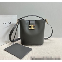 Spot Bulk Celine Medium Louise Bucket bag in Smooth Calfskin 116613 Grey 2025
