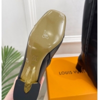 Grade Quality Louis Vuitton Swing Heel High Boots 5.5cm in Calf Leather Black 1AID09 1021116