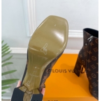Best Price Louis Vuitton Swing Heel Platform Ankle Boots 11cm in Monogram Canvas 1AID09 1021119