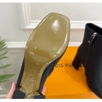 Top Design Louis Vuitton Swing Heel Ankle Boots 9cm in Matte Leather All Black 1AID092 1021129