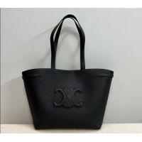 Grade Design Celine Medium Cabas Anais Cuir Triomphe Tote Bag in Grained Calfskin 116853 Black 2025