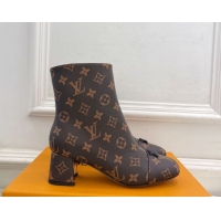 Luxury Cheap Louis Vuitton Swing Heel Ankle Boots 5.5cm in Monogram Canvas 1AID092 1021134