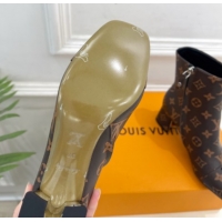 Luxury Cheap Louis Vuitton Swing Heel Ankle Boots 5.5cm in Monogram Canvas 1AID092 1021134