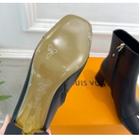 Sophisticated Louis Vuitton Swing Heel Ankle Boots 5.5cm in Calf Leather Black 1AID092 1021139
