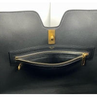 Best Grade Celine Cabas 16 Tote Bag in Smooth Calfskin 112583 Black 2025