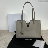 Best Price Celine Cabas 16 Tote Bag in Grained Calfskin 112583 Pebble Grey 2025