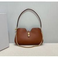 Spot Wholesale Celine Shoulder Camille16 Soft Bag in Smooth Calfskin 122073 Brown 2025